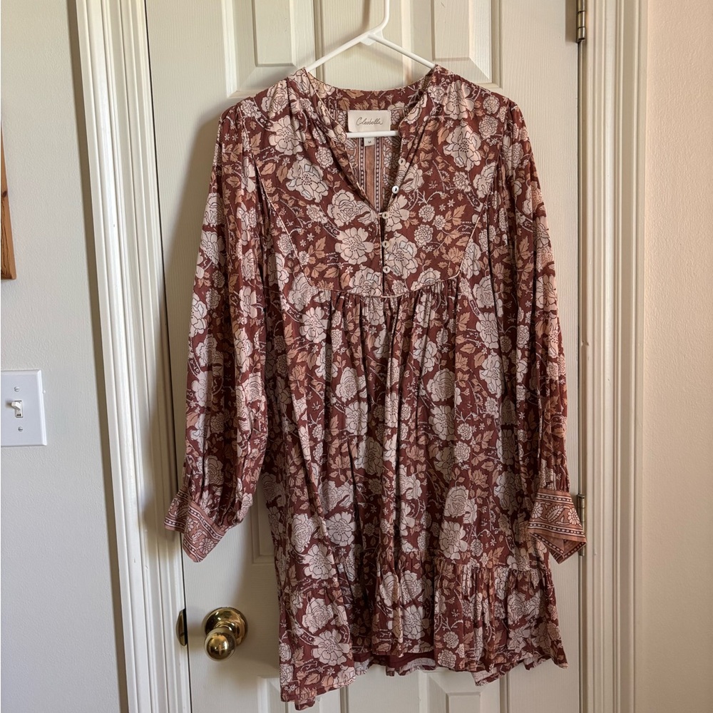 Cleobella Rust Floral Mini Dress